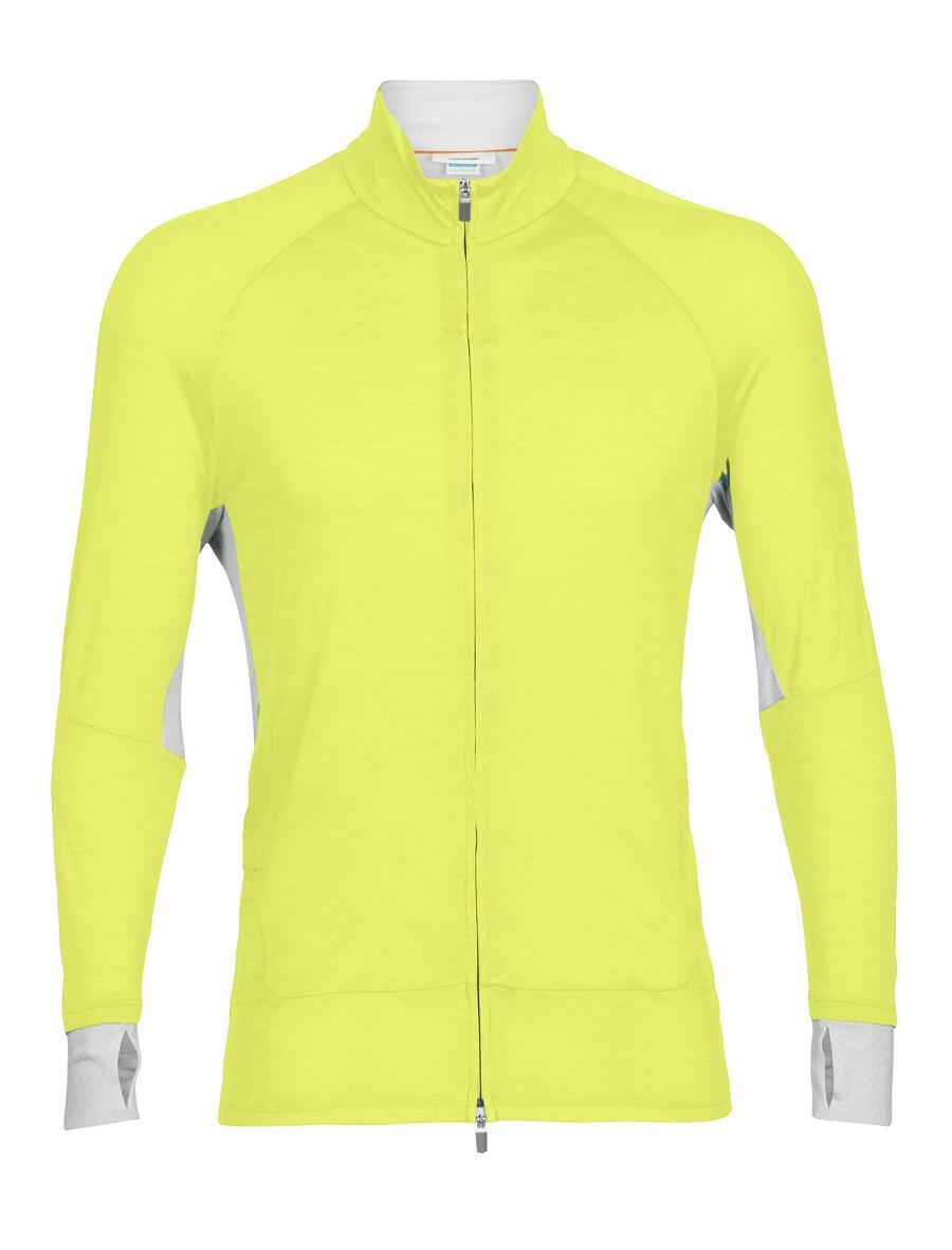 Icebreaker ZoneKnit™ Merino Long Sleeve Zip Férfi Kapucnis Pulóver Zöld | HU 1260RVDW